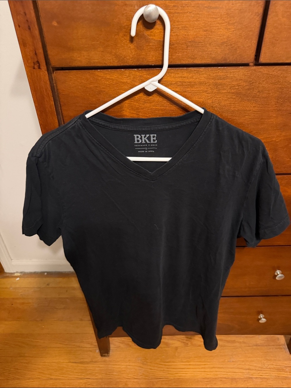 BKE Black V-Neck Short Sleeve Tee
